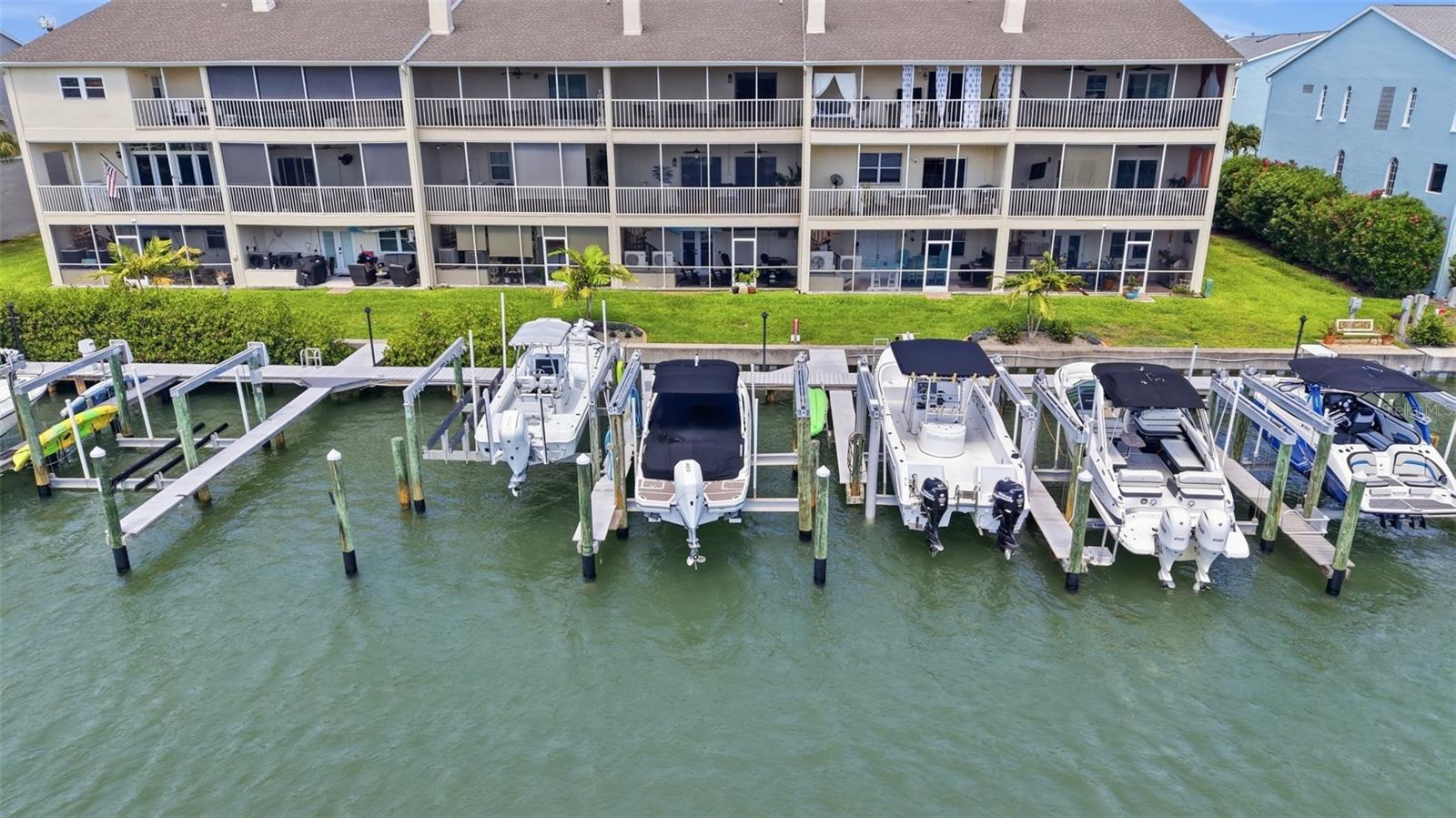Waterfront Unit with Boat Slip and Lift