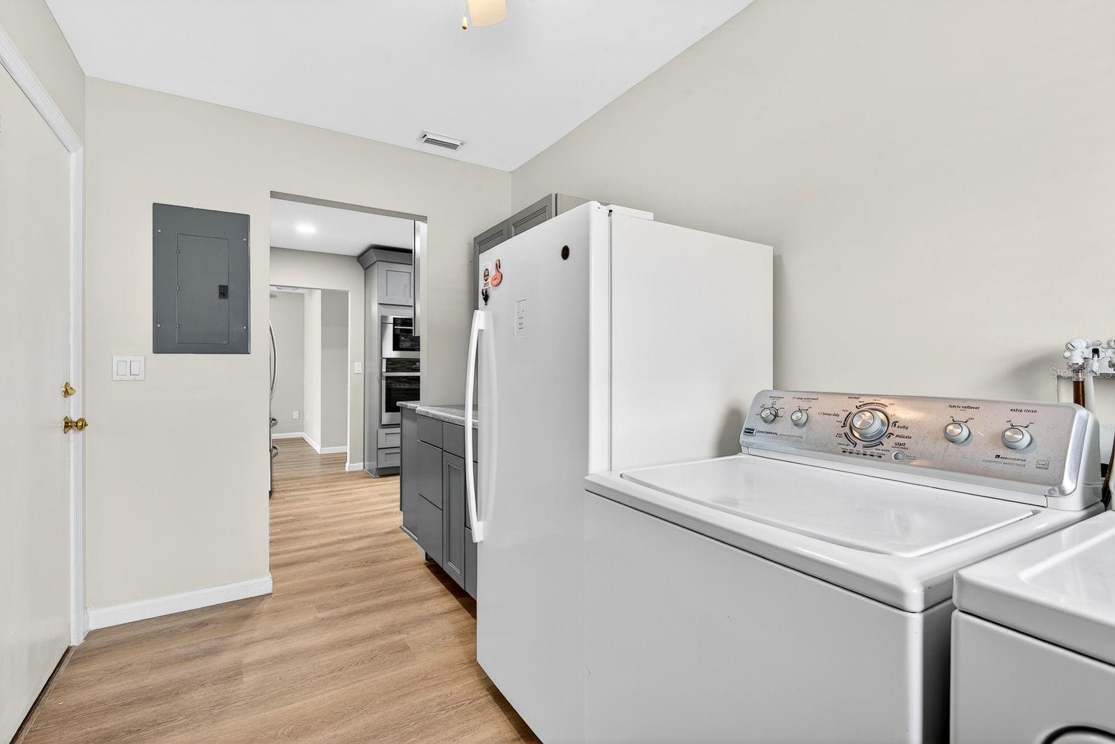 Laundry room facing into home