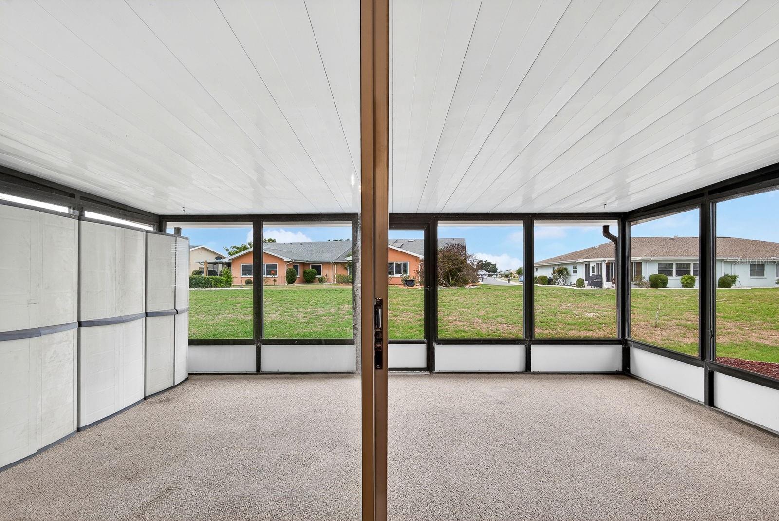 Large Back lanai with storage