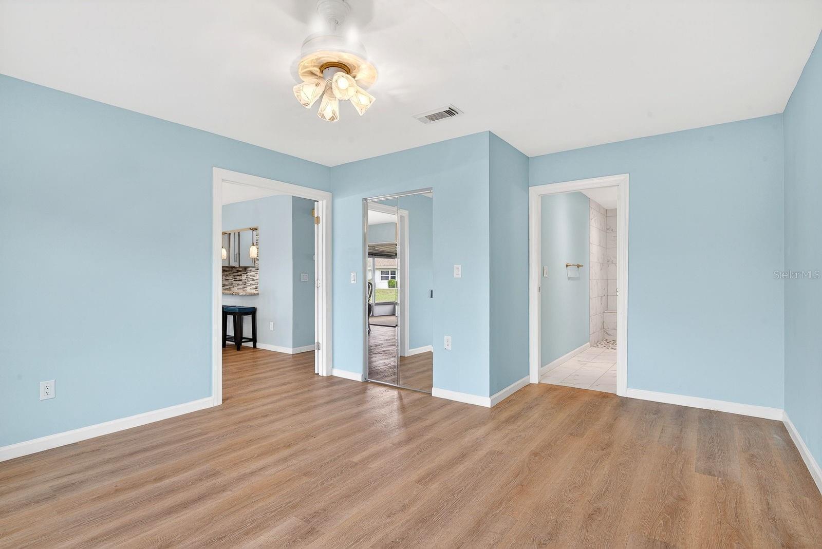 Master Bedroom facing into Master bath
