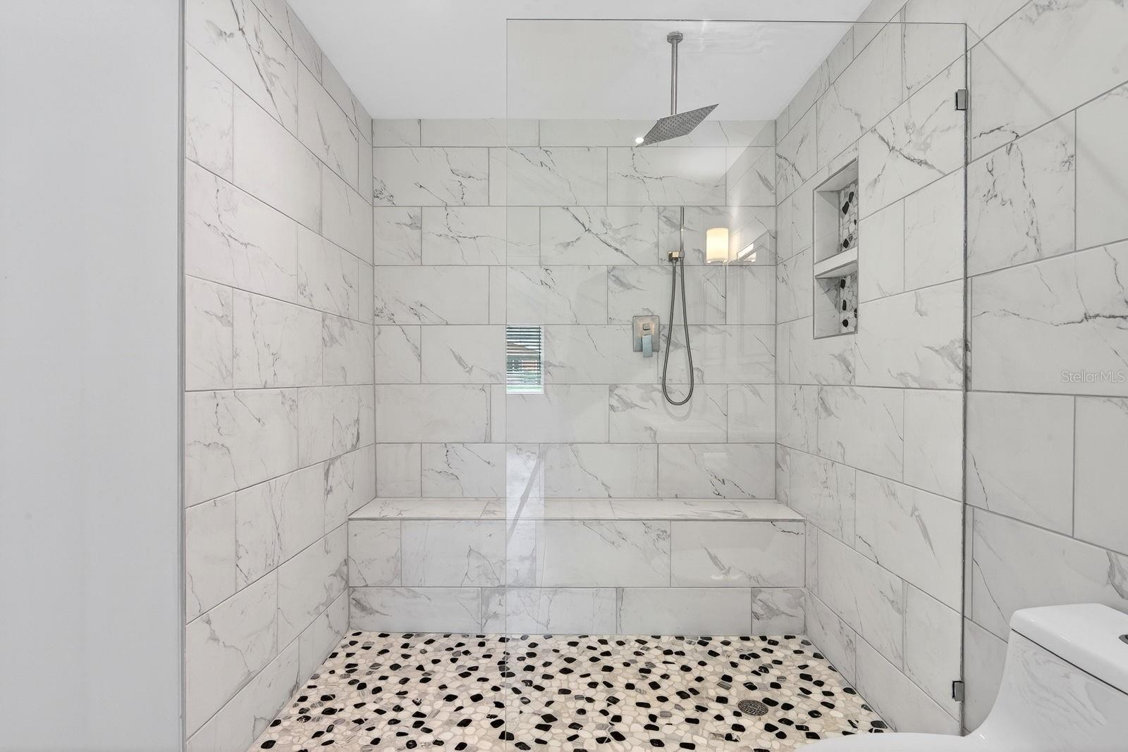 Gorgeous Master Shower with seat bench