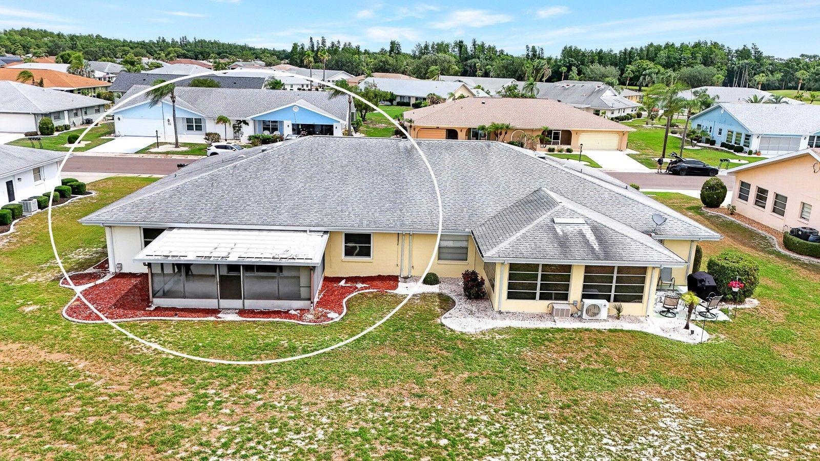 Back of home Aerial