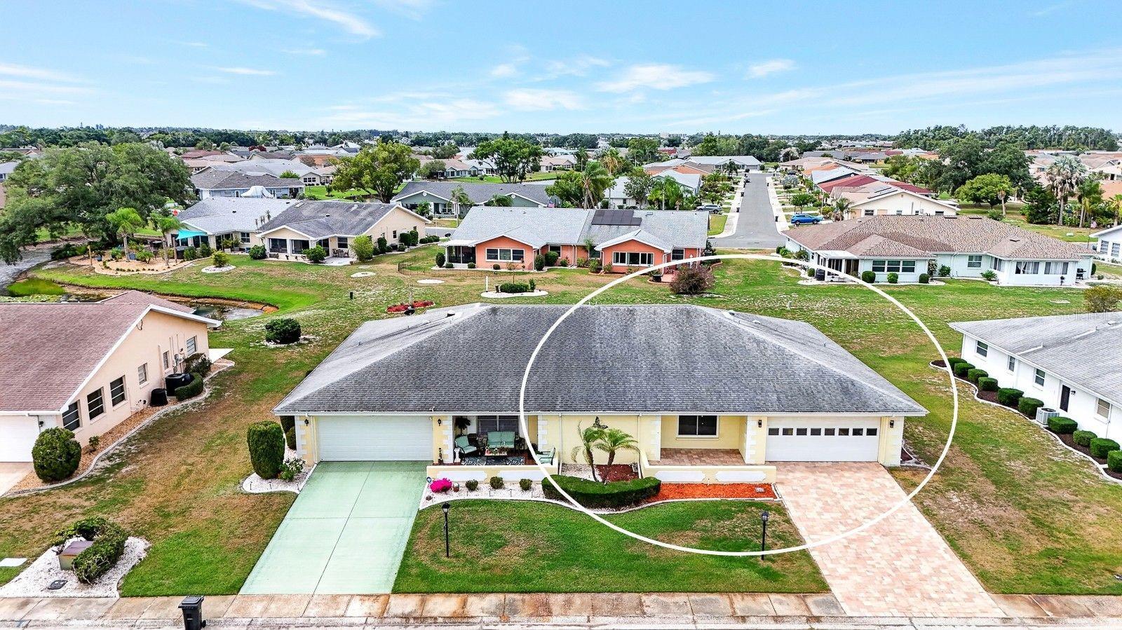 Aieral showing front of home