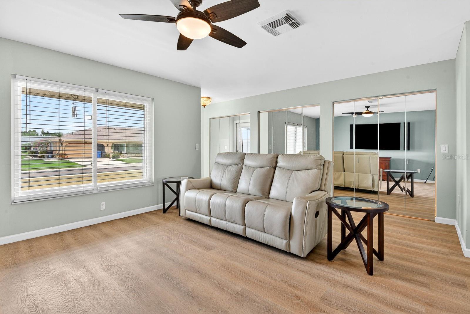 Another view of living area and large picture window.