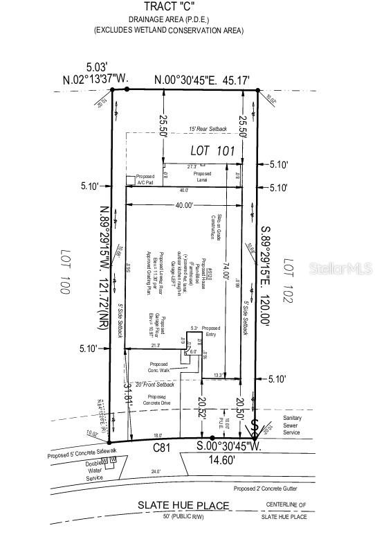 5120 Slate Hue Place Preliminary Plot Plan