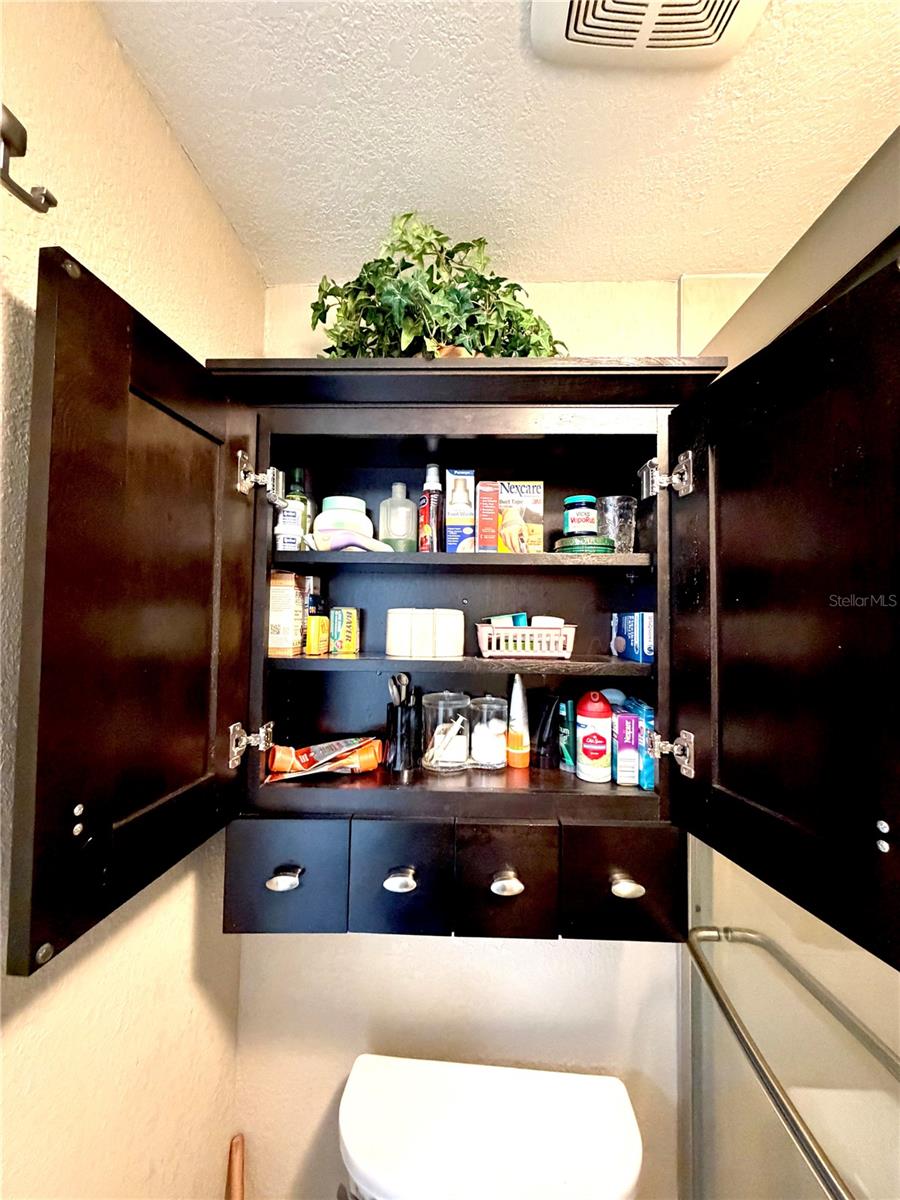 Storage in master bathroom