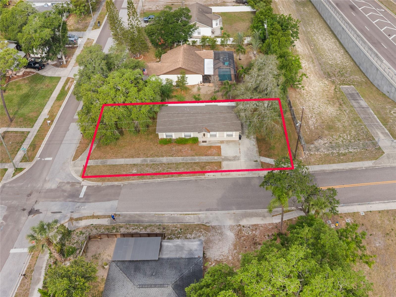 Aerial Huge Corner Lot
