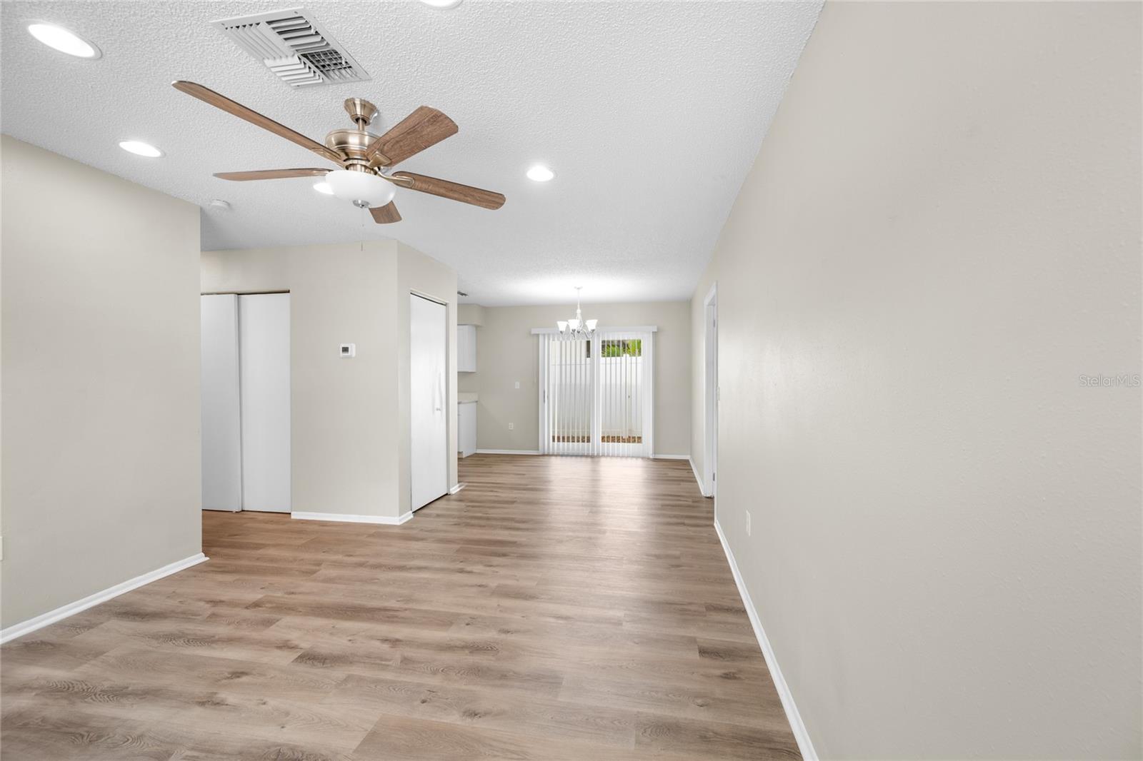 Living and Dining Room from front to Back