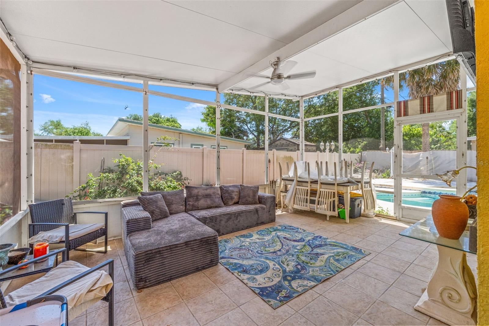 Screened lanai