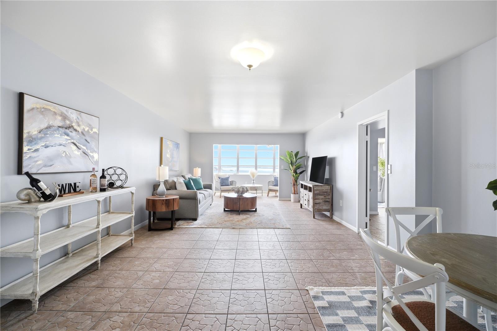 Huge open concept living/dining area with plenty of room for entertaining
