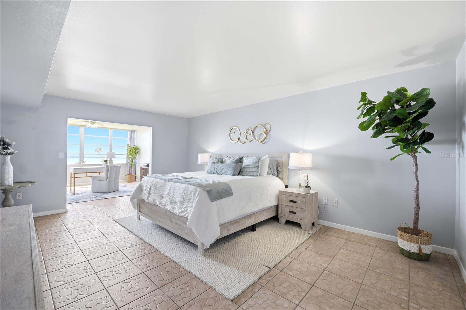 view from the back of the master bedroom