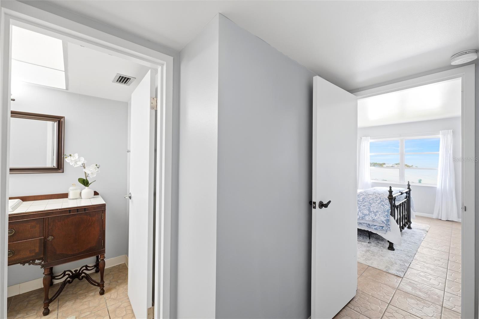 guest room 2 with a shared full bathroom