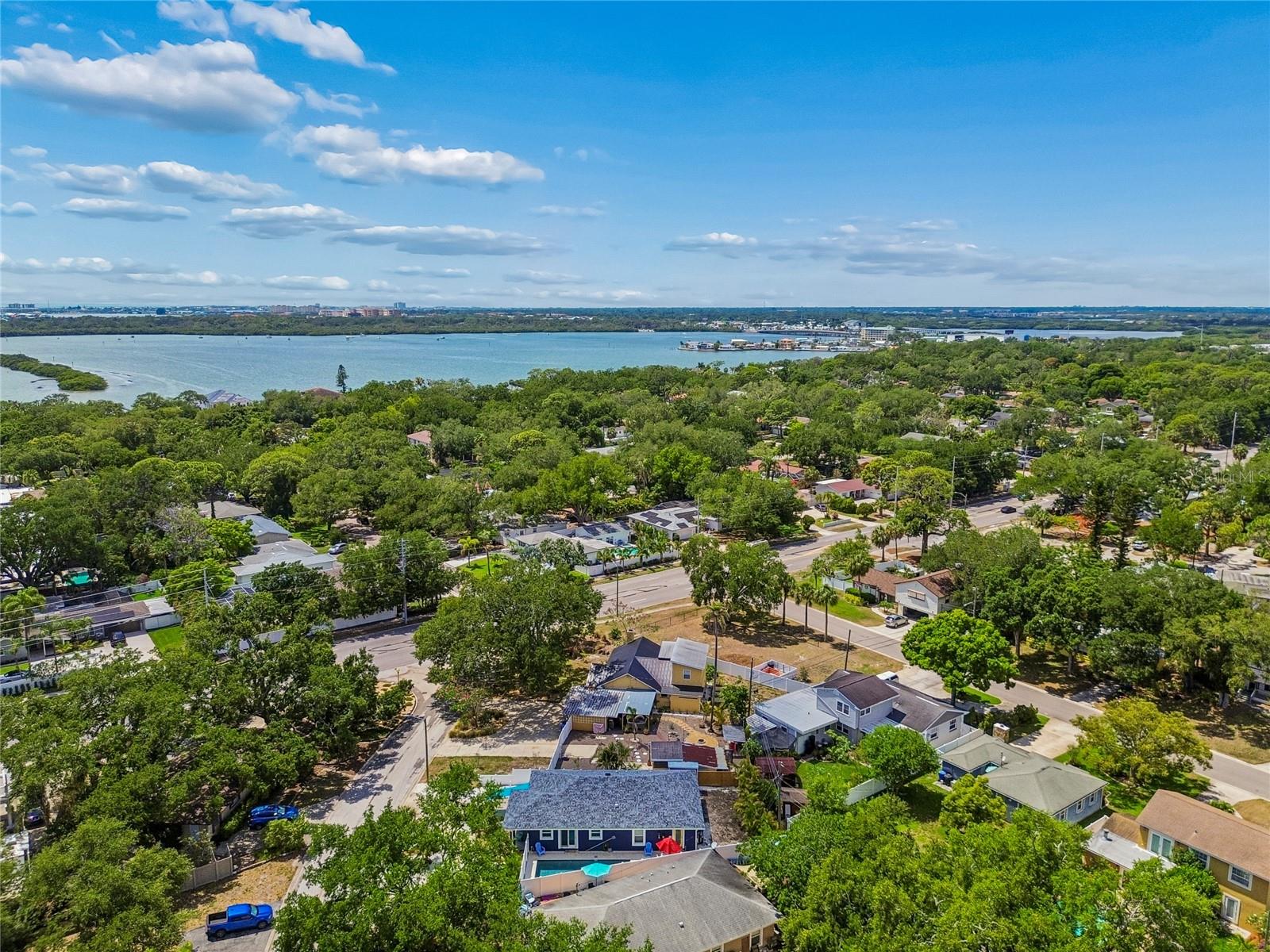 Looking northwest over Boca Ciega Bay to Bay Pines and Madeira Beach beyond.