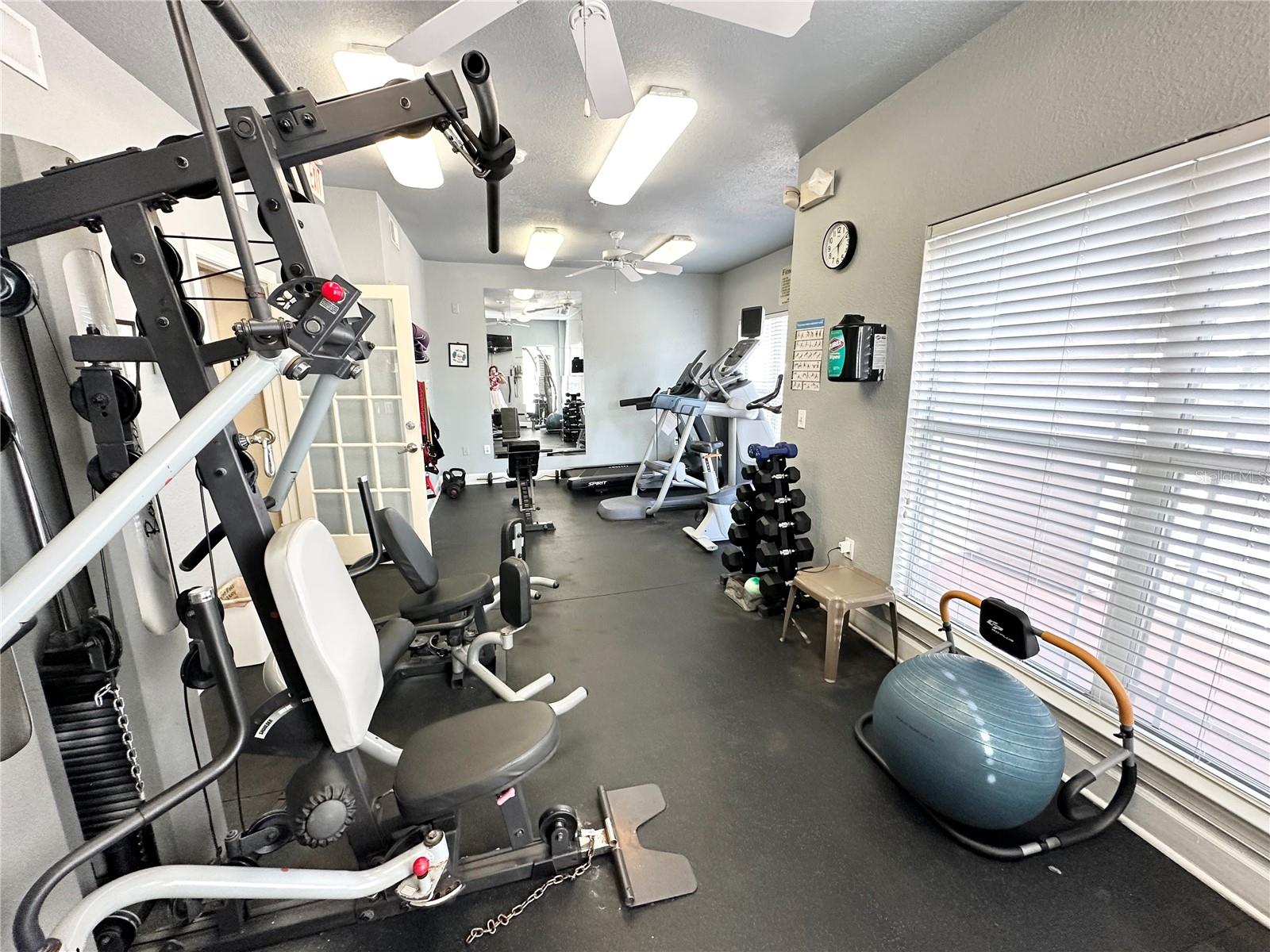 Fitness center.