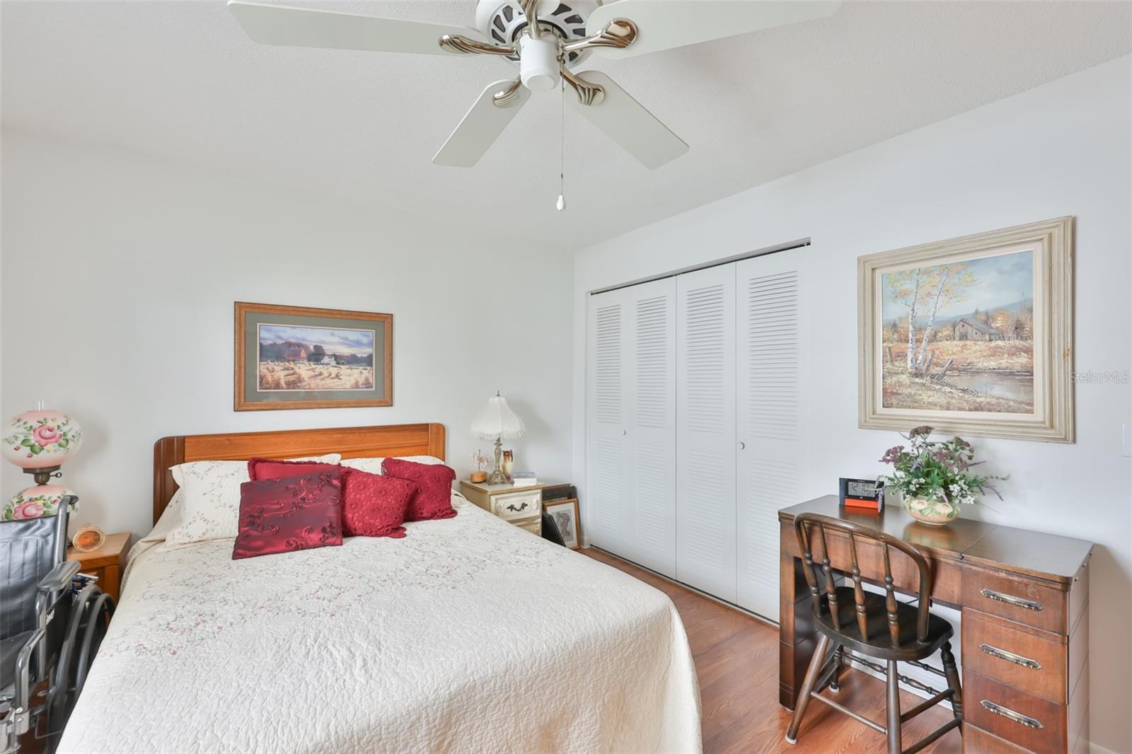 Guest Bedroom, LVT Flooring, Generous Closet Space