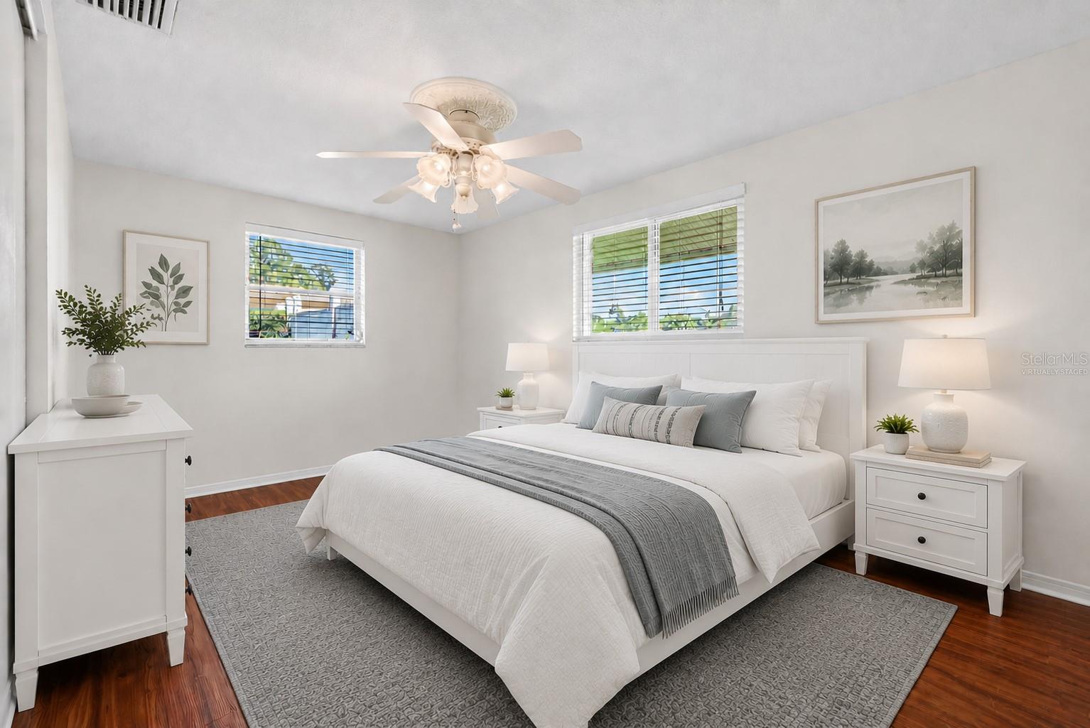 Virtually staged 2nd bedroom