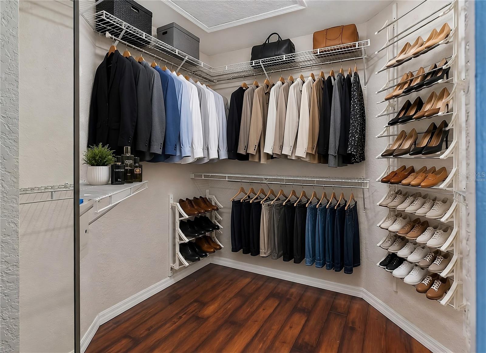 virtually staged - Primary Walk-In Closet