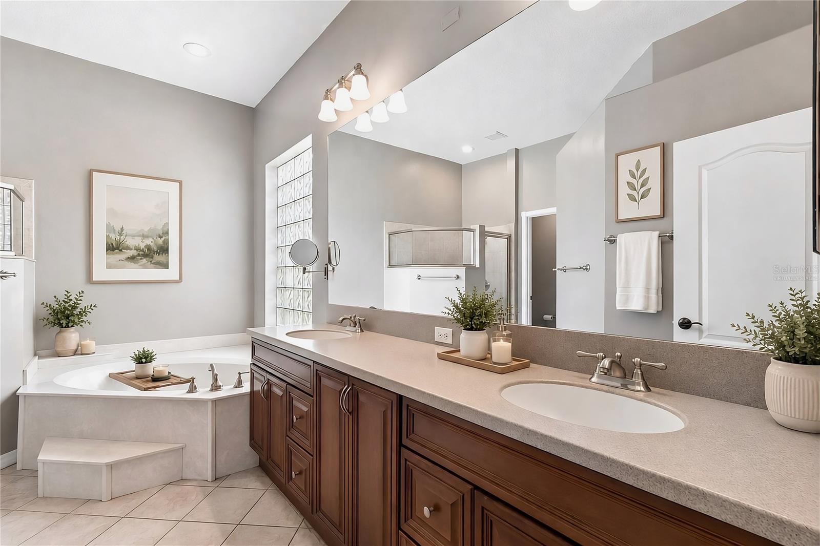 virtually staged - Primary Bathroom