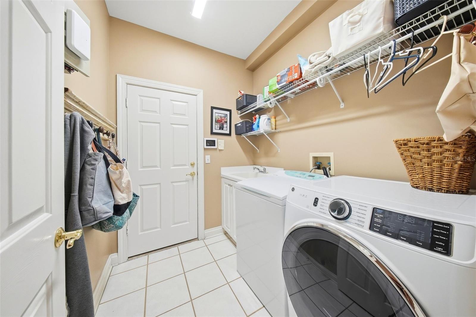 inside laundry room.