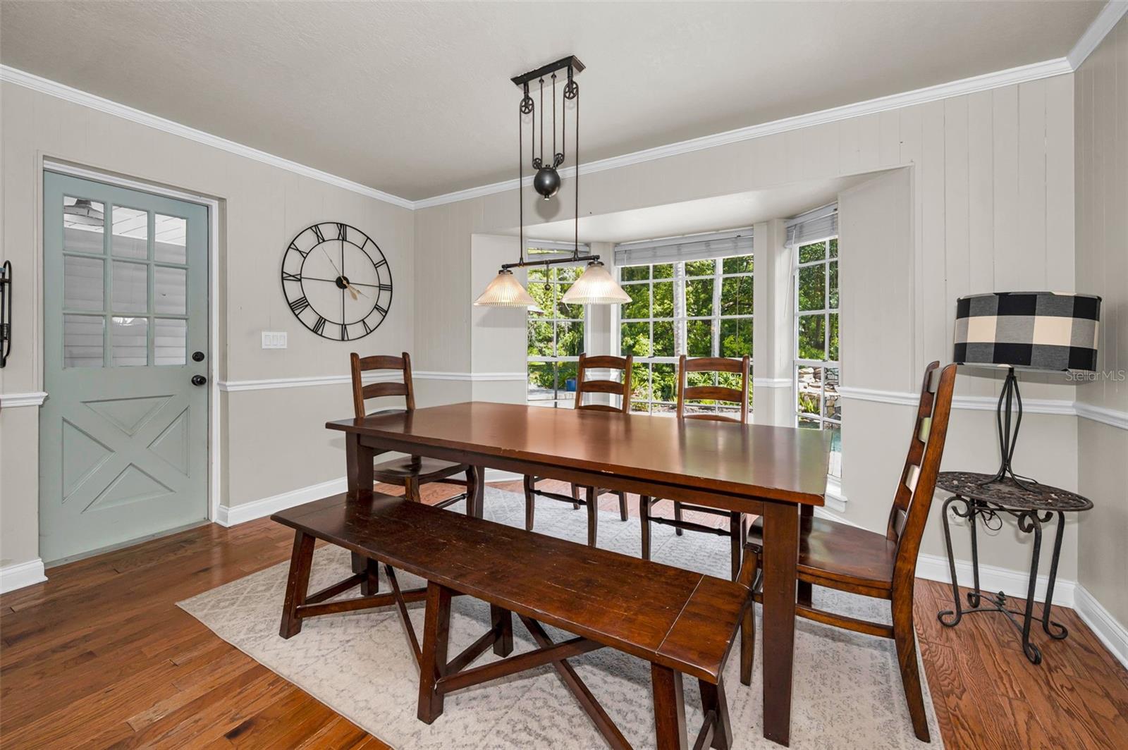 Casual Dining off of Kitchen with view of pool