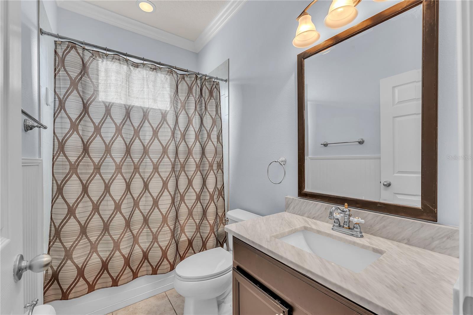Bathroom #3 is located at the front of the home and has a tub/shower combo.