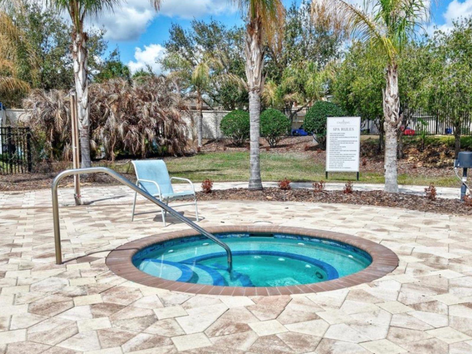 The community hot tube offers residence a relaxing way to end your busy day.