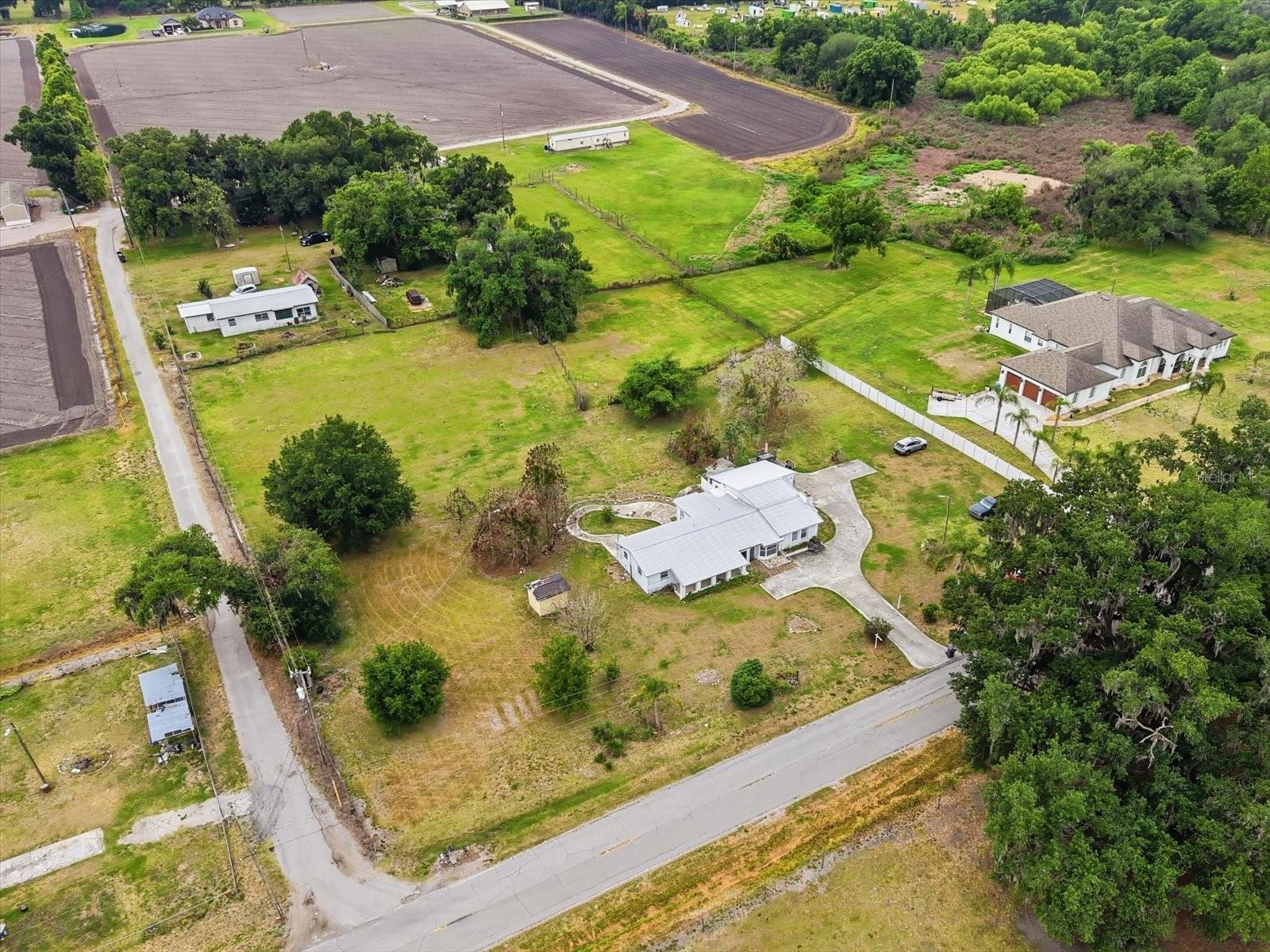Drone view, 2 full acres, zoned AS-1