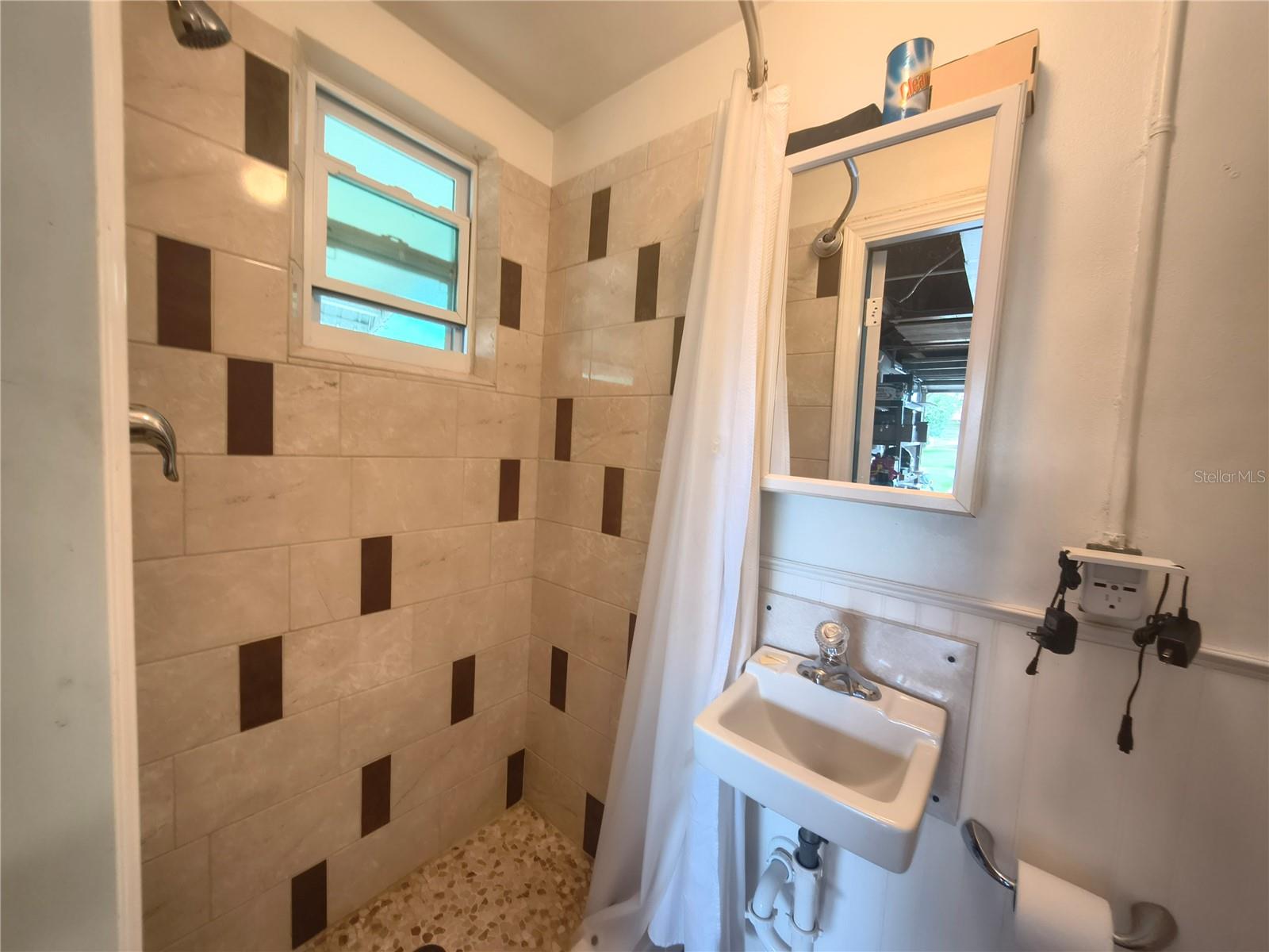 New Shower, Toilet, Sink and Tile Floor