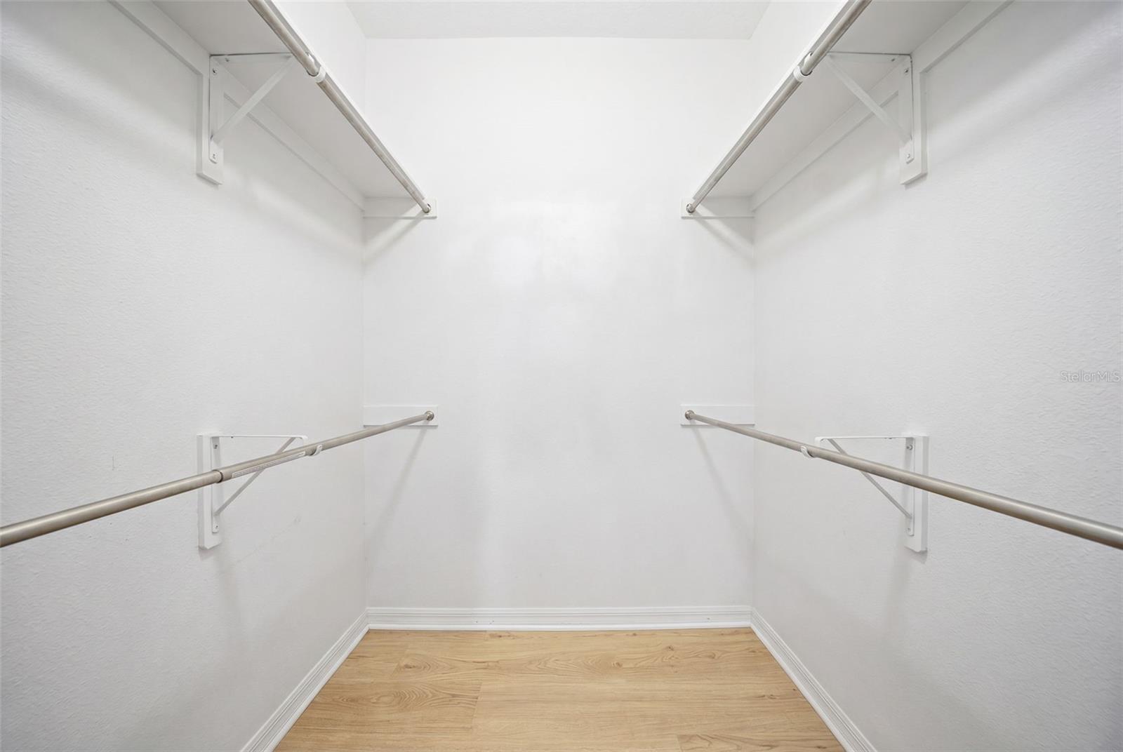 Two master walk-in closets