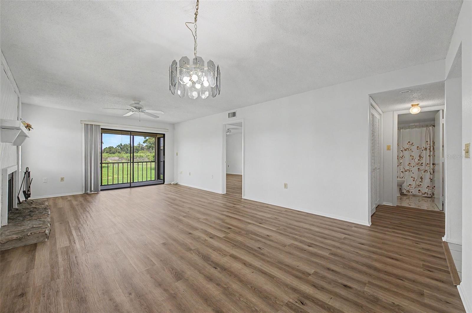 Great room. Brand new luxury vinyl flooring and freshly painted.