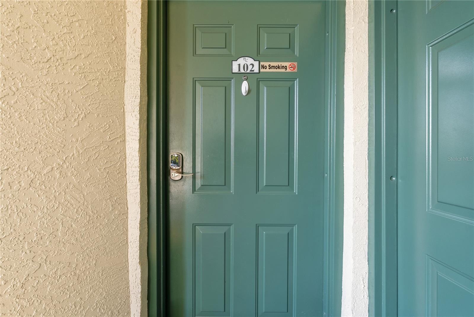 External door to unit