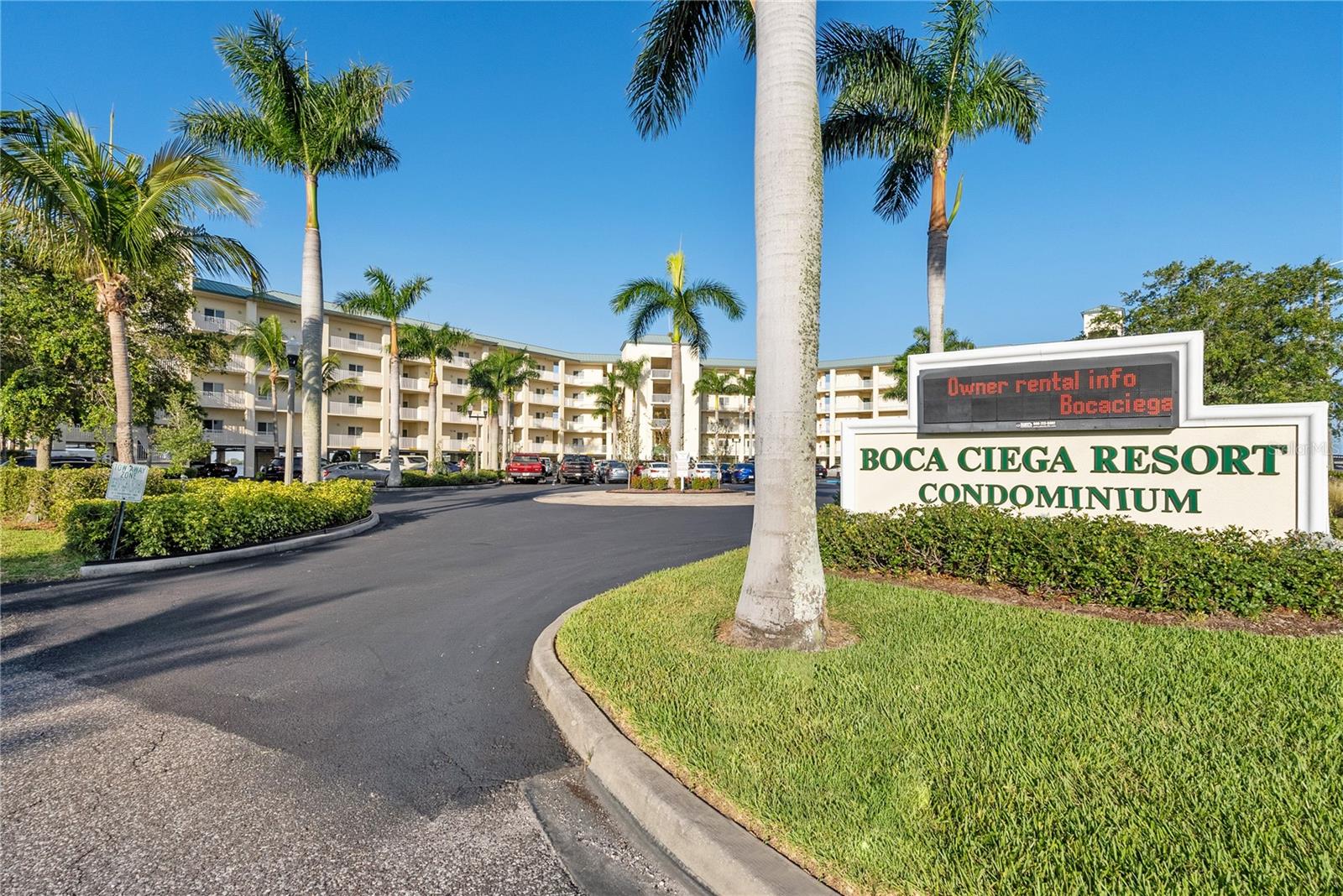 View of Boca Ciega Resort from parking lot