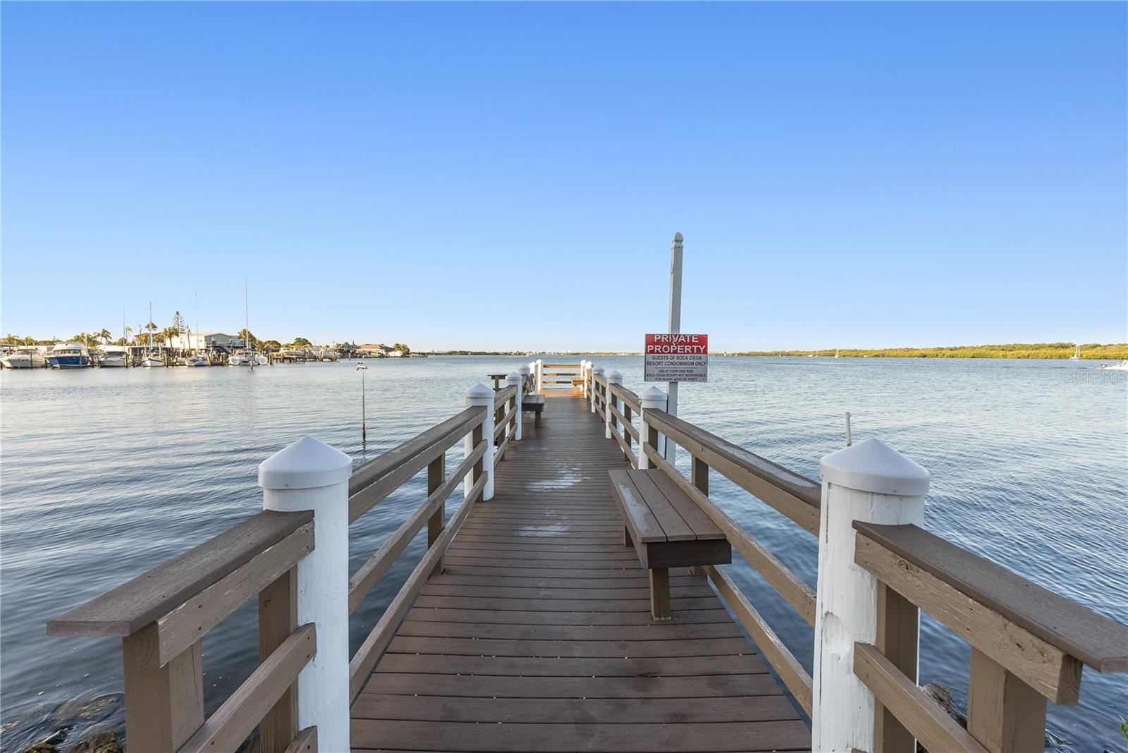 View of Boca Ciega Bay from dock