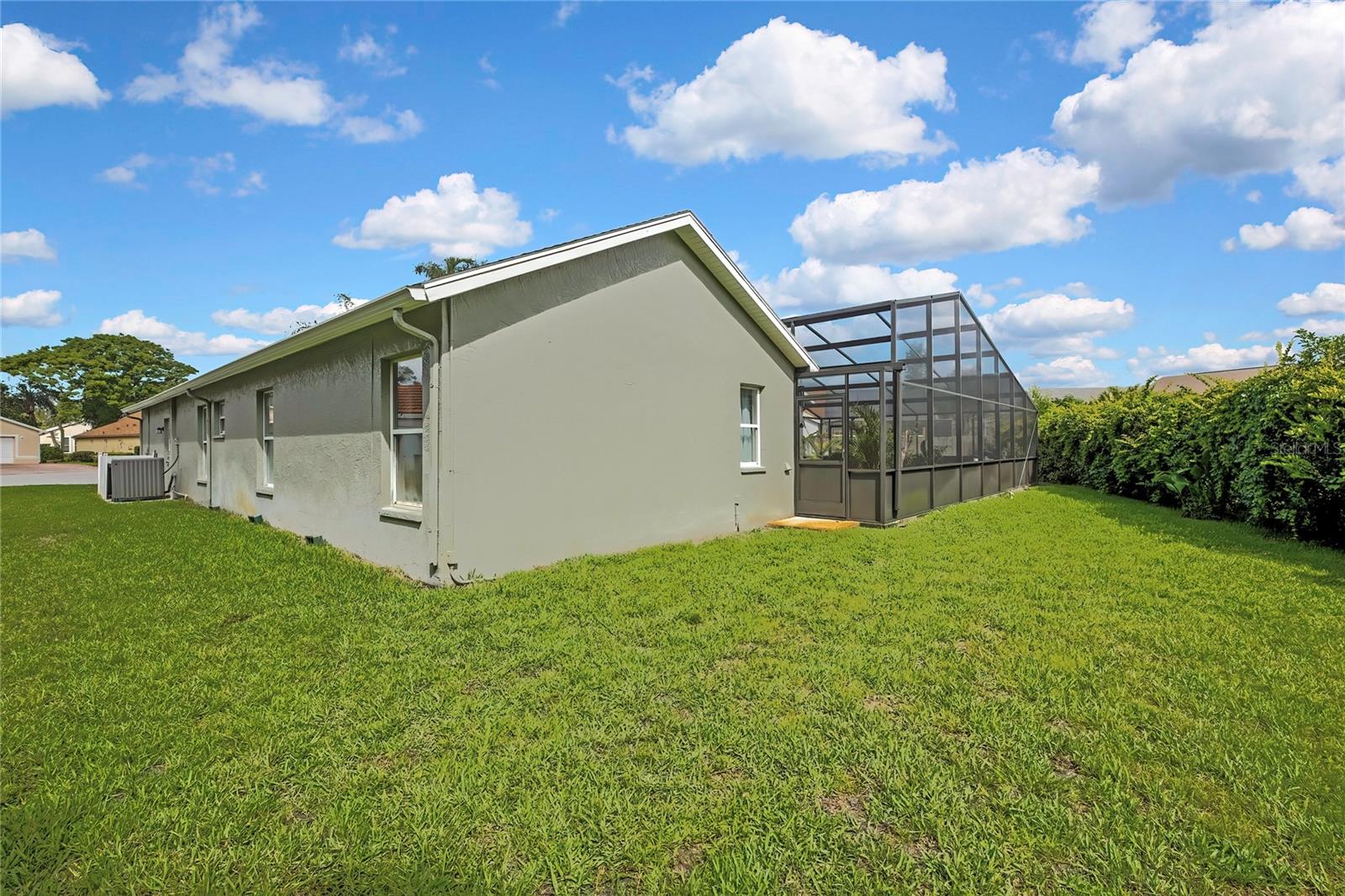 side yard of property