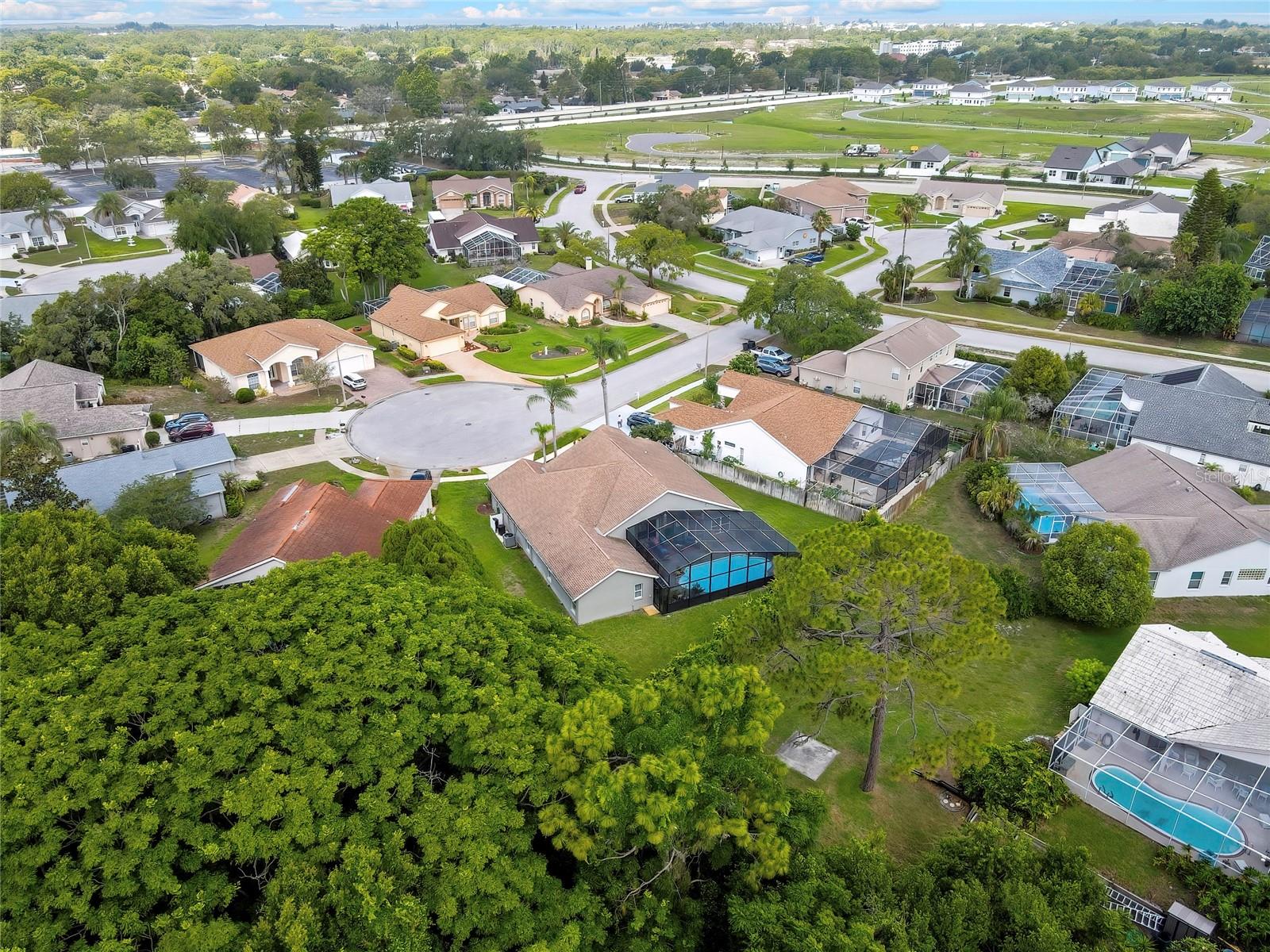 back of property pool view
