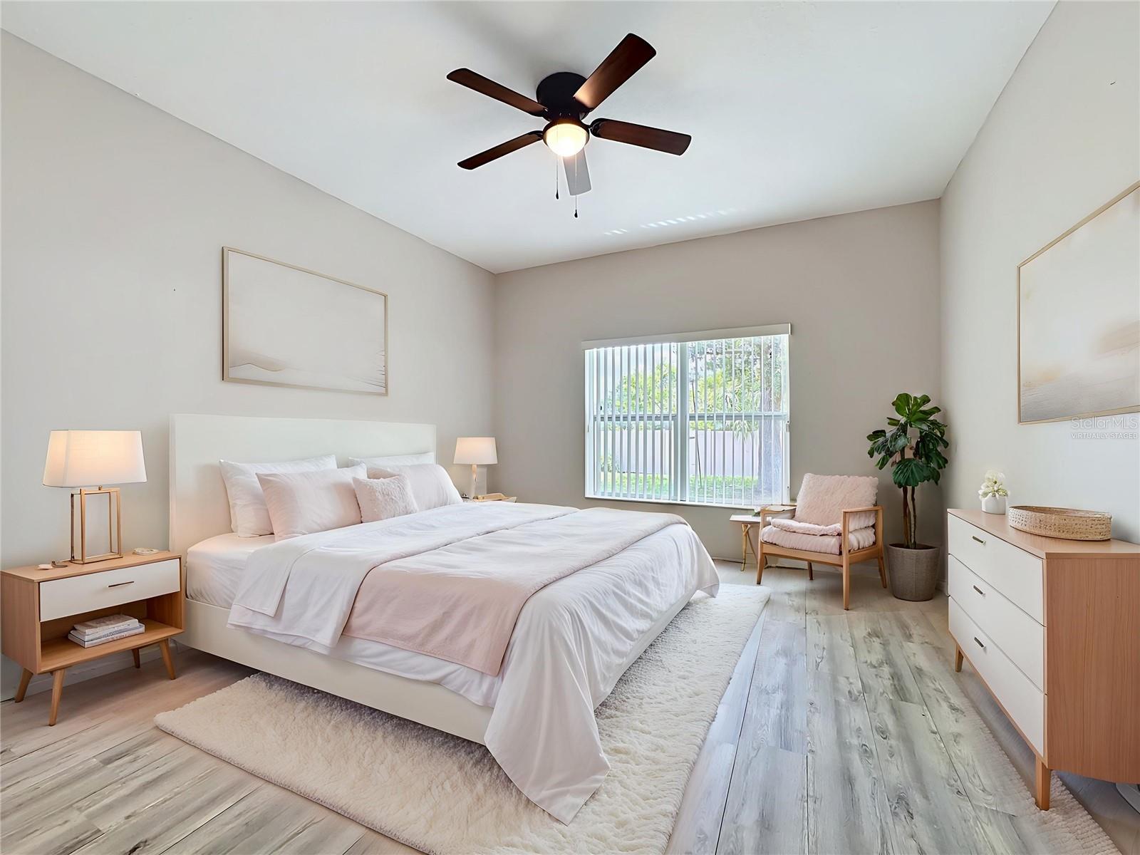 Virtually Staged Primary Bedroom