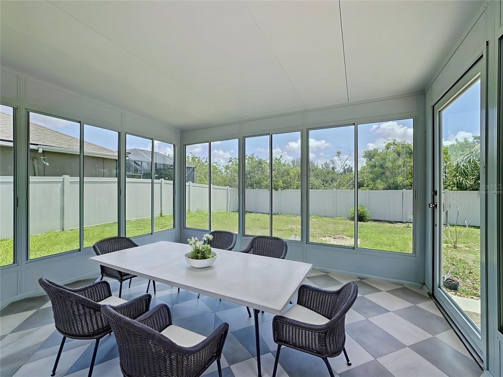 Virtually Staged Air Conditioned Florida Room