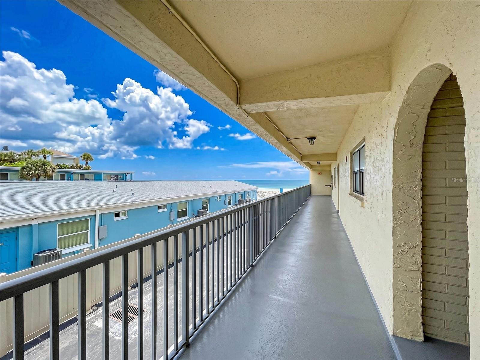 Walkway to unit