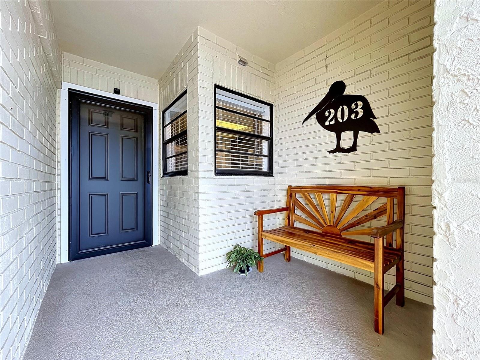 Spacious exterior entry