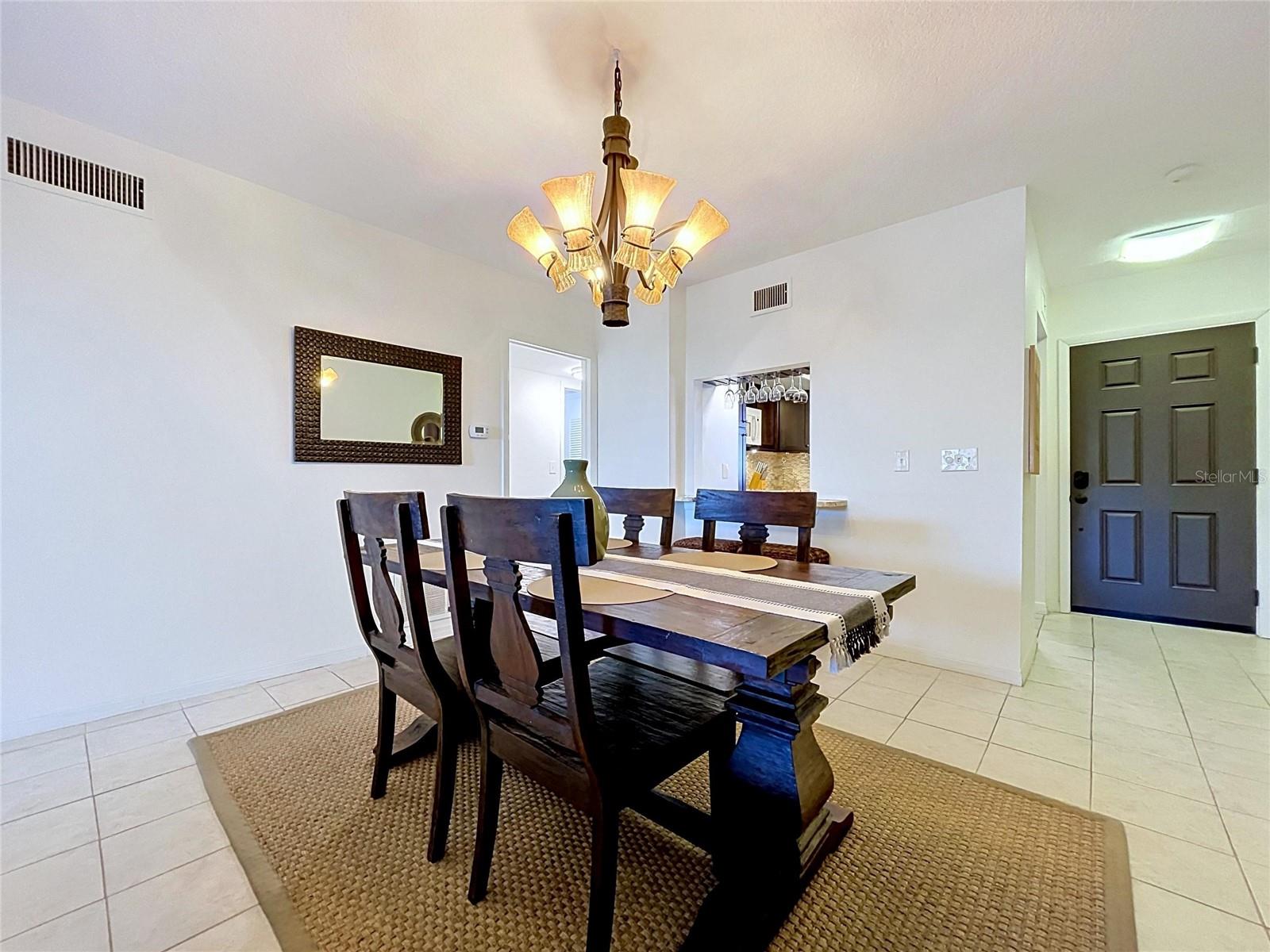 Spacious dining area