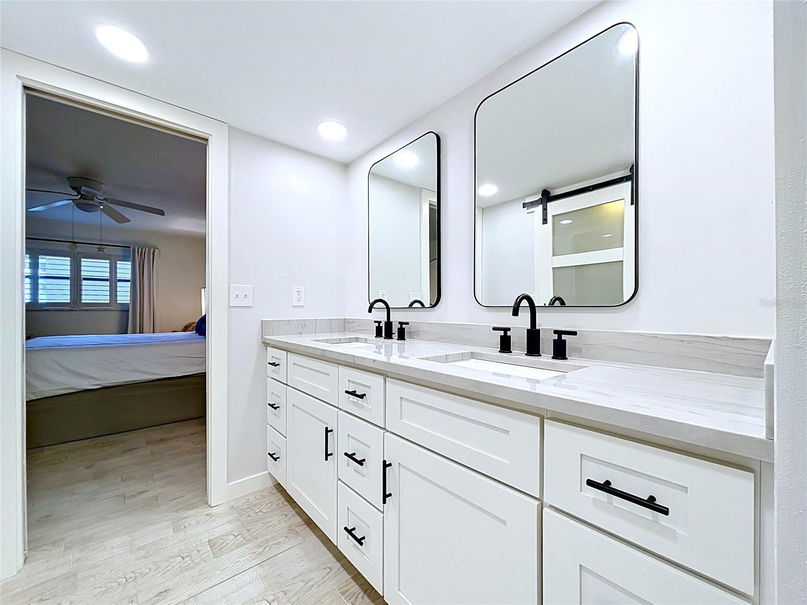 Vanity in primary bathroom