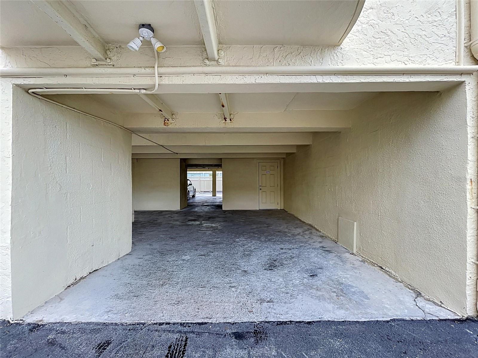 Covered parking with storage