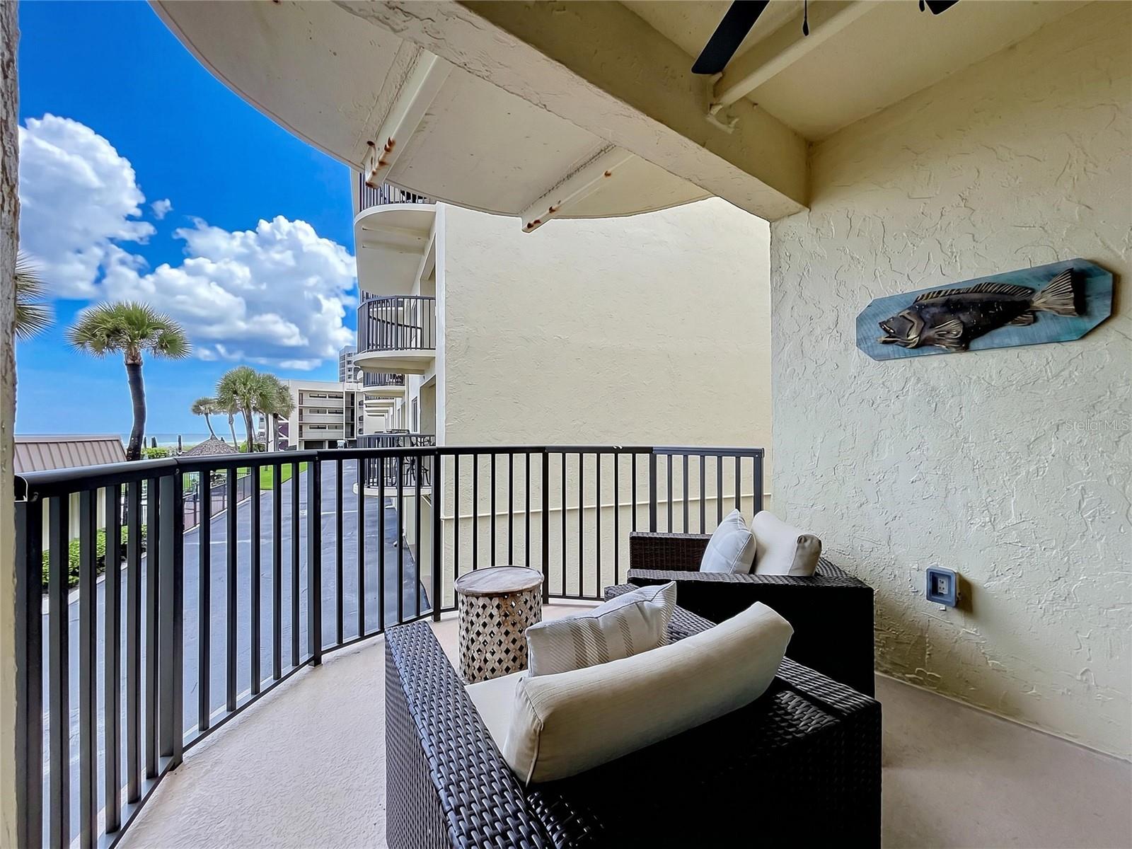 Tucked-away balcony.