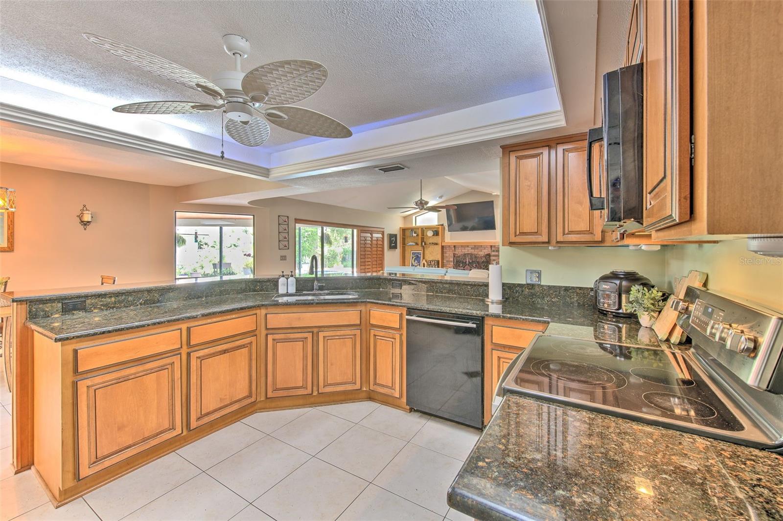 Large Kitchen overlooking Family Room