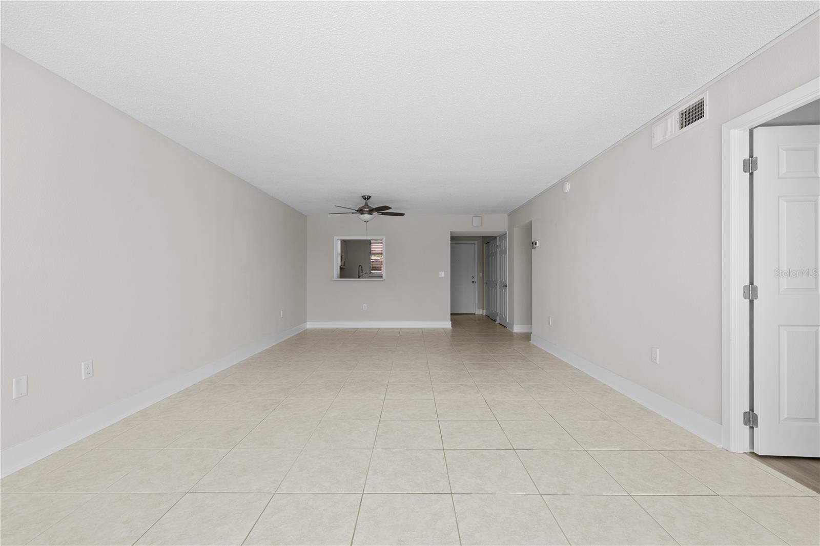 Spacious living and dining area