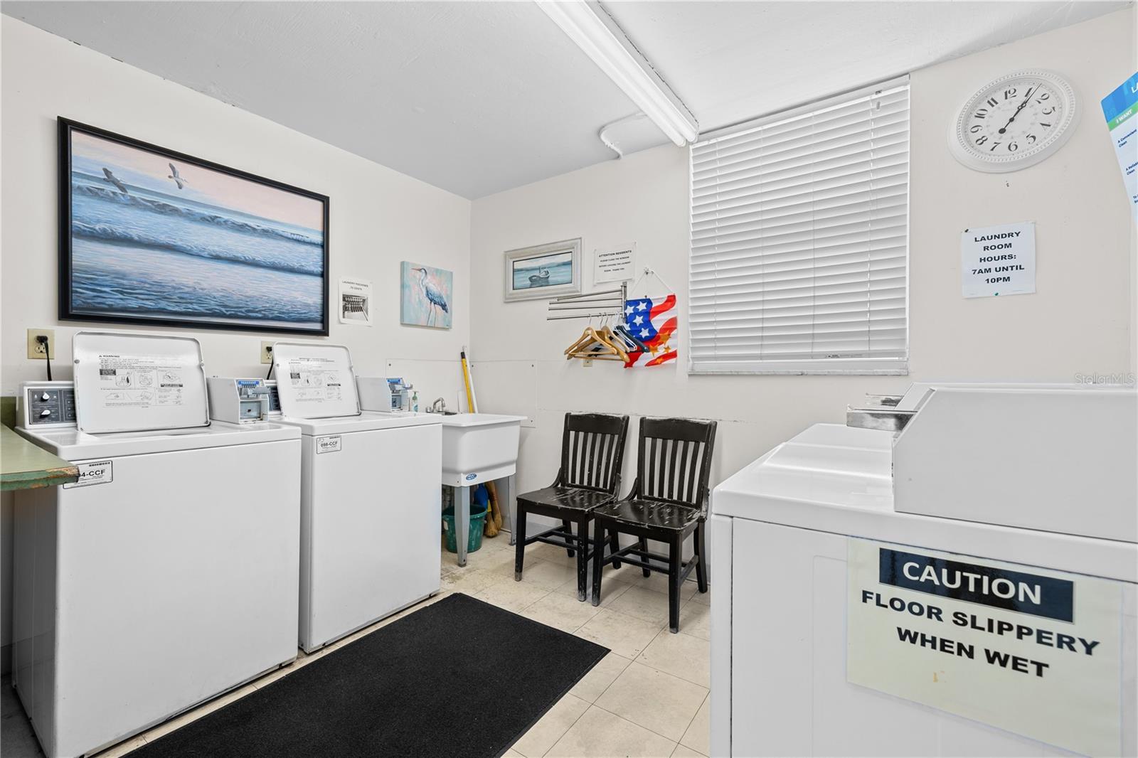 Laundry in each building for convenience