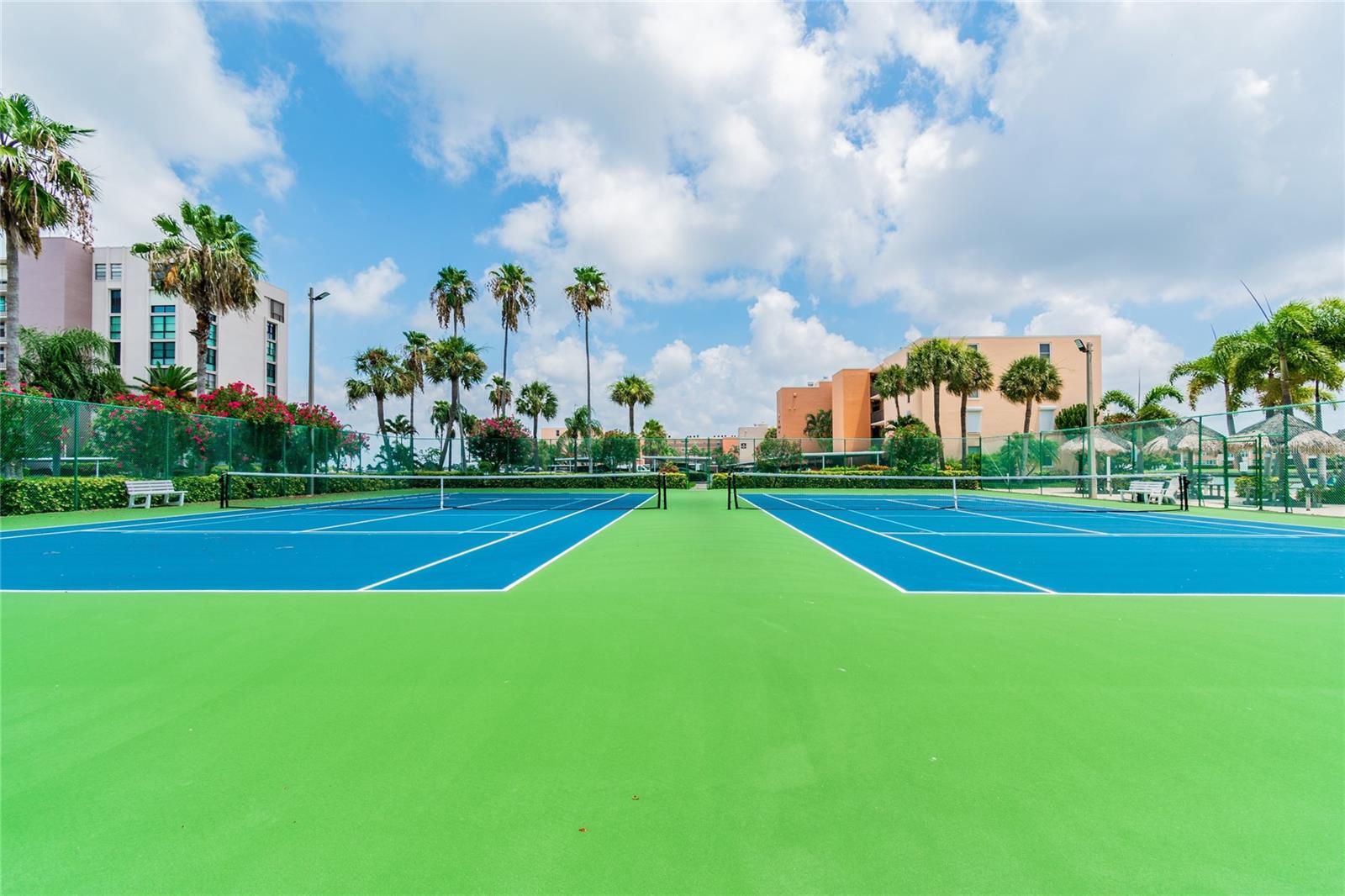 A friendly game of pickle ball awaits