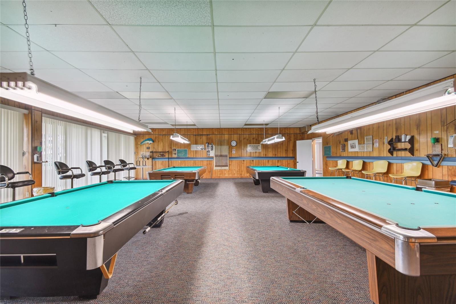 Nicely appointed billiard room
