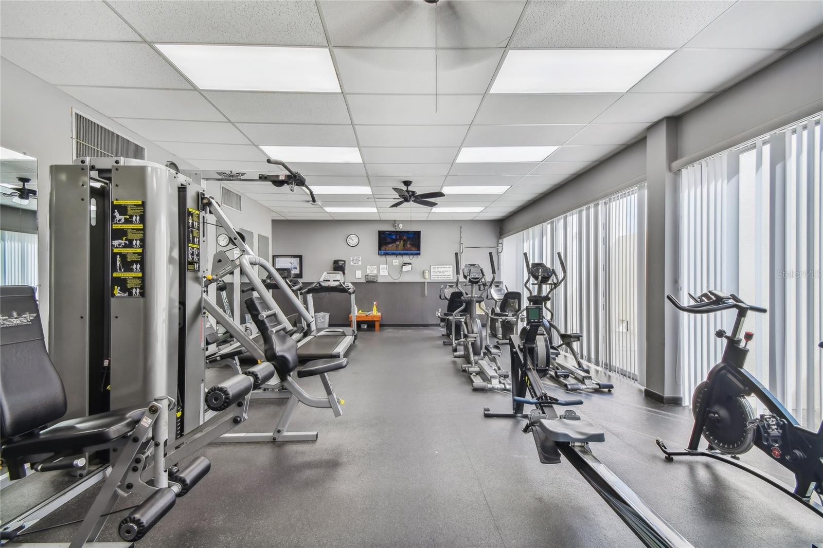 Fully equipped his and her gym