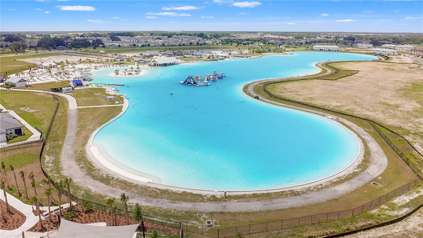 AERIAL SHOT OF THE LAGOON.